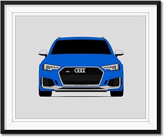 Audi RS4 B9 (2018-Present) Inspired Poster Print Wall Art Decor Handmade (Unframed)