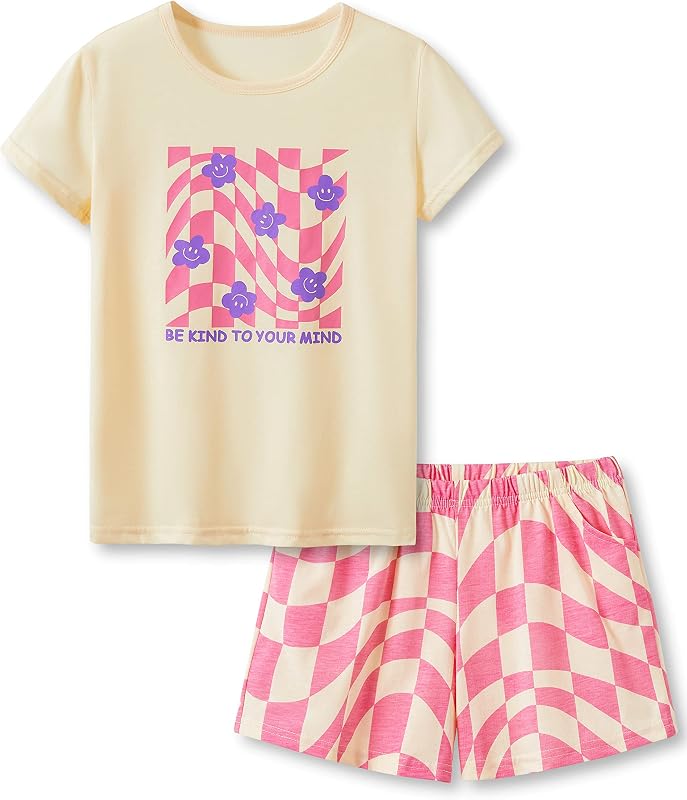 Girls' Short Sleeve Cupcake/Butterfly Pajamas Size 4T-18