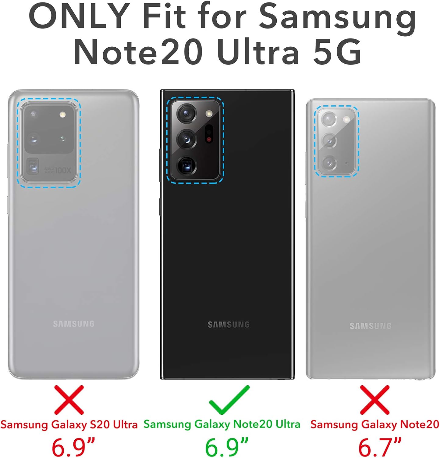 YOUMAKER Samsung Galaxy Note 20 Ultra Case with Built-in Screen Protector & Kickstand Shockproof Full Body Rugged Protective Cover for Galaxy Note 20 Ultra 5G 6.9 inch - Gun