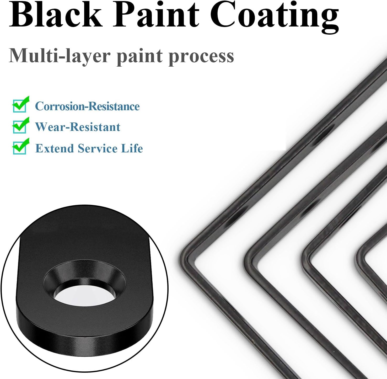 24 Pack Stainless Steel Corner Brace, 16 x 30 mm L Shape Corner Bracket Connector, 90 Degree Right Angle Joint Fastener Brackets for Wood Chair Bookshelf Desk Window Furniture Cabinet, Black