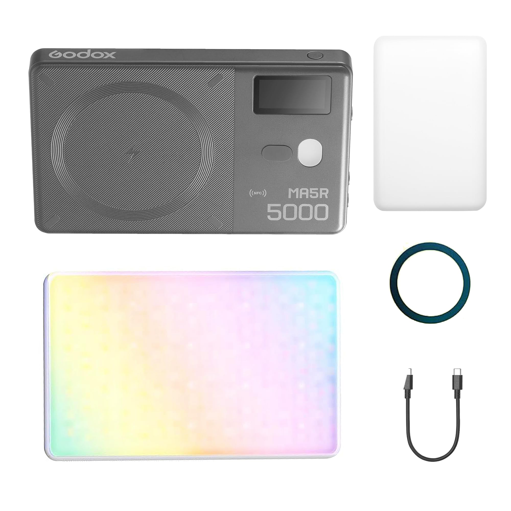 Amazon.com: GODOX MA5R RGB LED Phone Light,Magnetic Charging Full