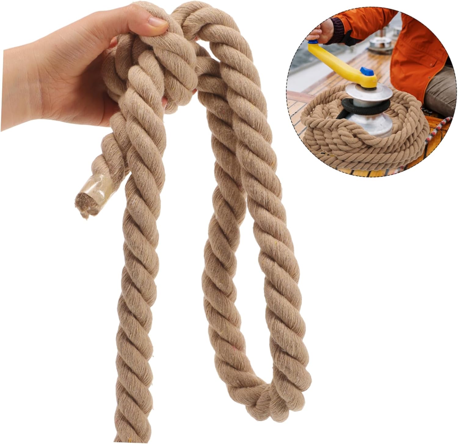 Nautical Hemp Rope for Garden Railings and Deck Fences Durable Twisted Rope for Boat Handrails Elegant Outdoor Decor