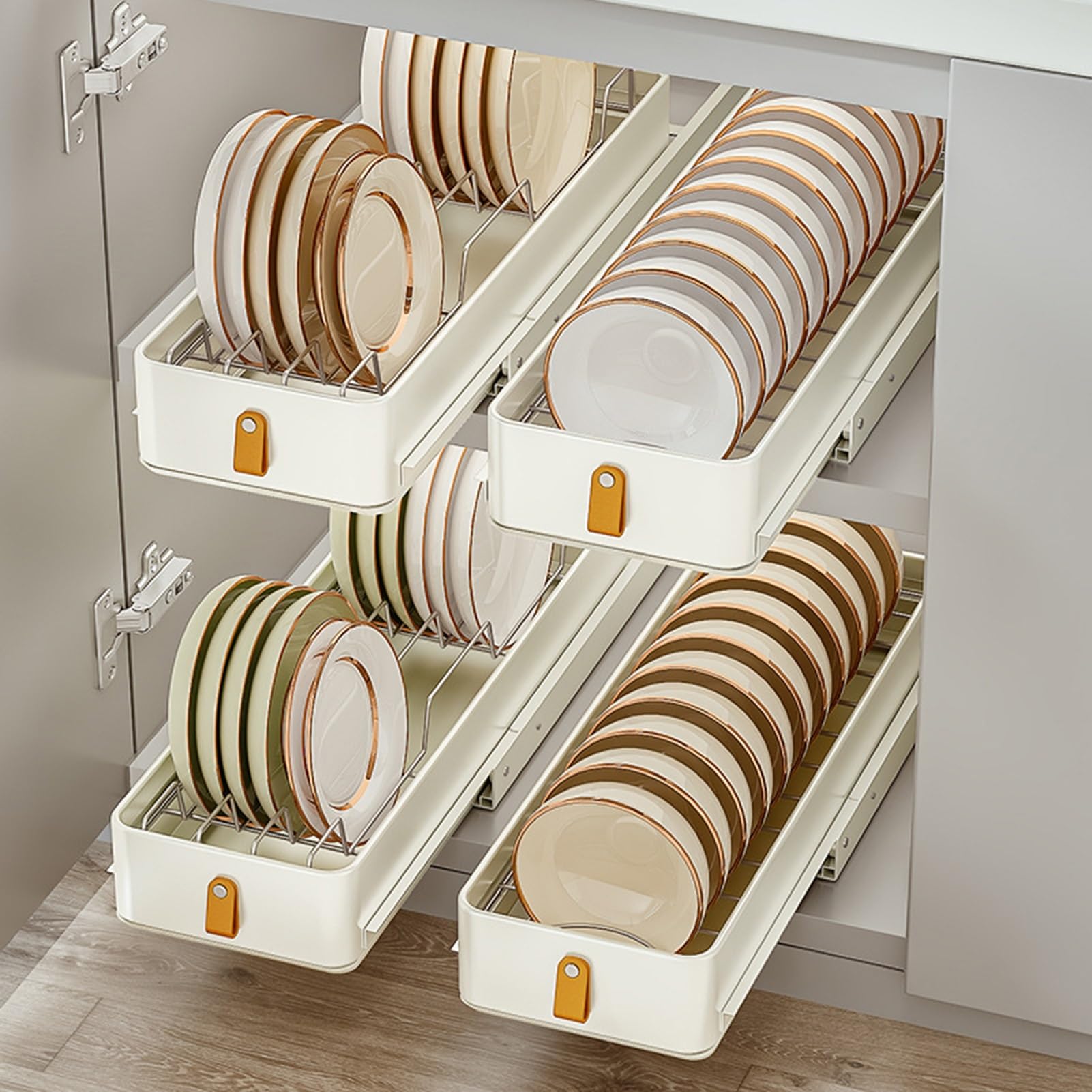 Ausziehbarer Schubladen Geschirrkorb Slide Out Drawer Pull Out Cabinet Organizer Kitchen Edelstahlschrank Ausziehbare Schublade Teleskopschublade Küche ohne Bohren