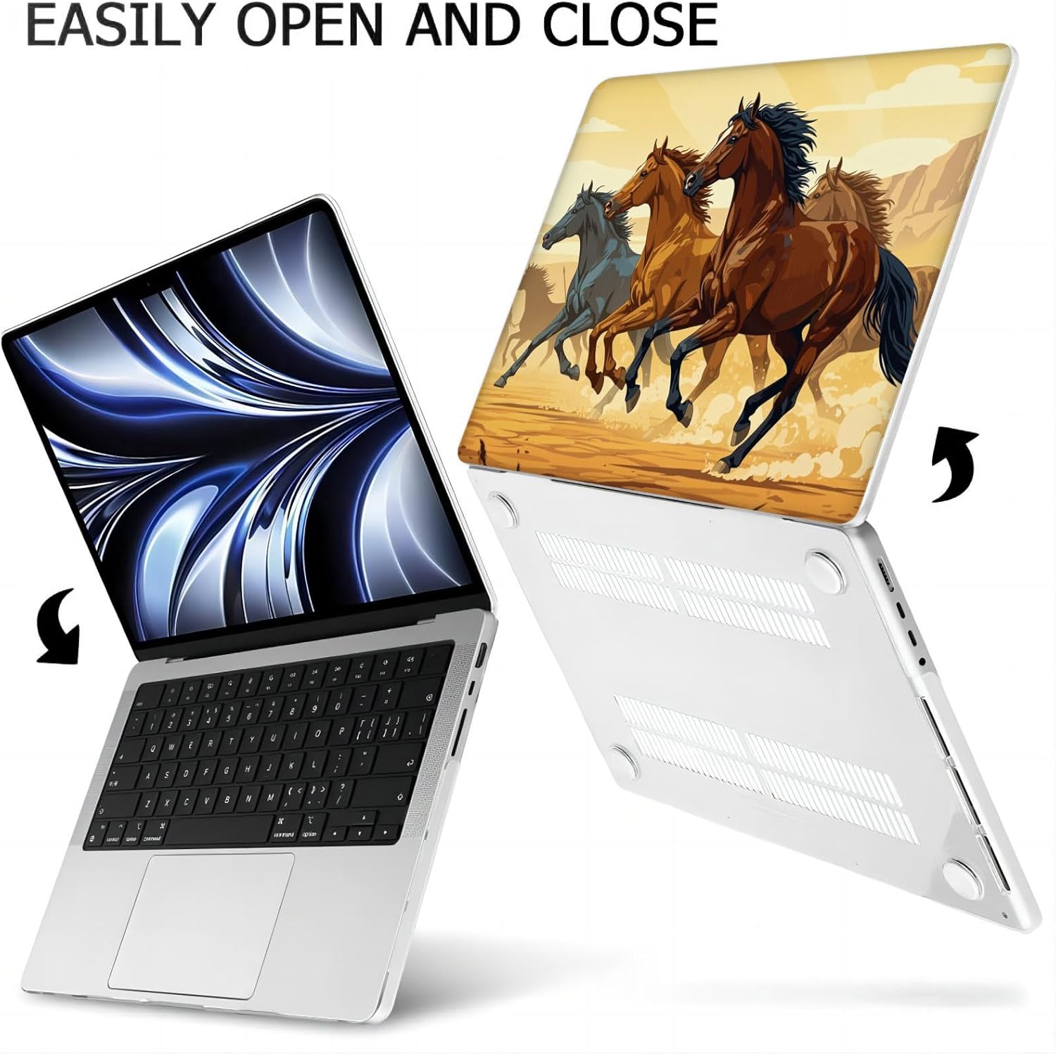 Compatible with MacBook Neo 13-inch, Hard Shell Case with Keyboard Cover and Screen Protector (A3404 A18 Pro chip, 2026 Release) - Horse MC21925