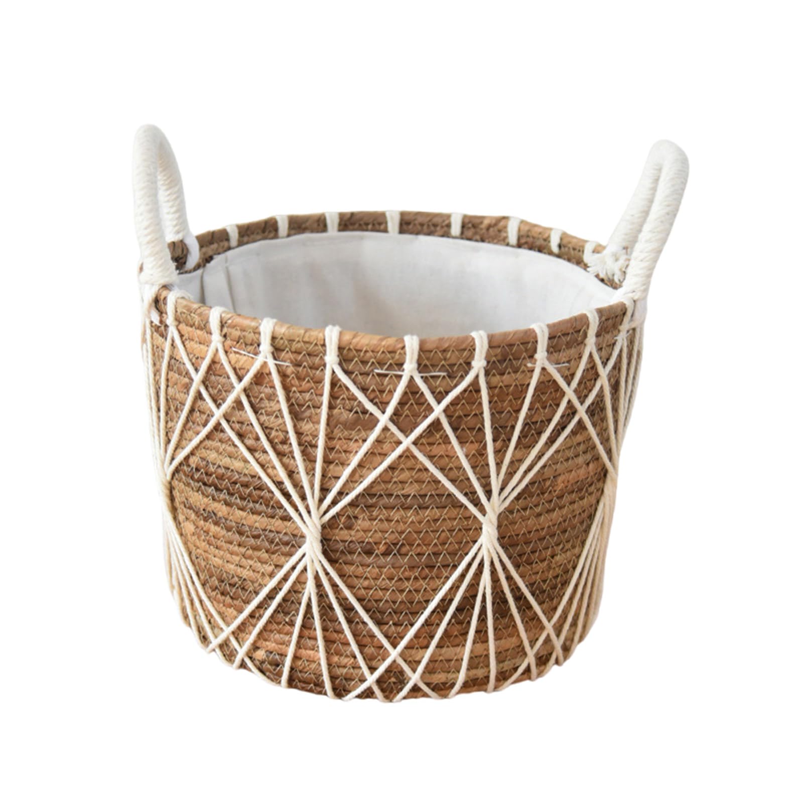 Tsophreniq Cotton Rope Storage Basket Functional Laundry Storage Hamper with Cotton Rope Designs for Easy Mobility Family Laundry Solution