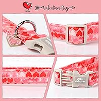 Vista 115 de Unique Style Paws - Collar rosa con hebilla de metal, duradero y lindo para perros pequeños a grandes