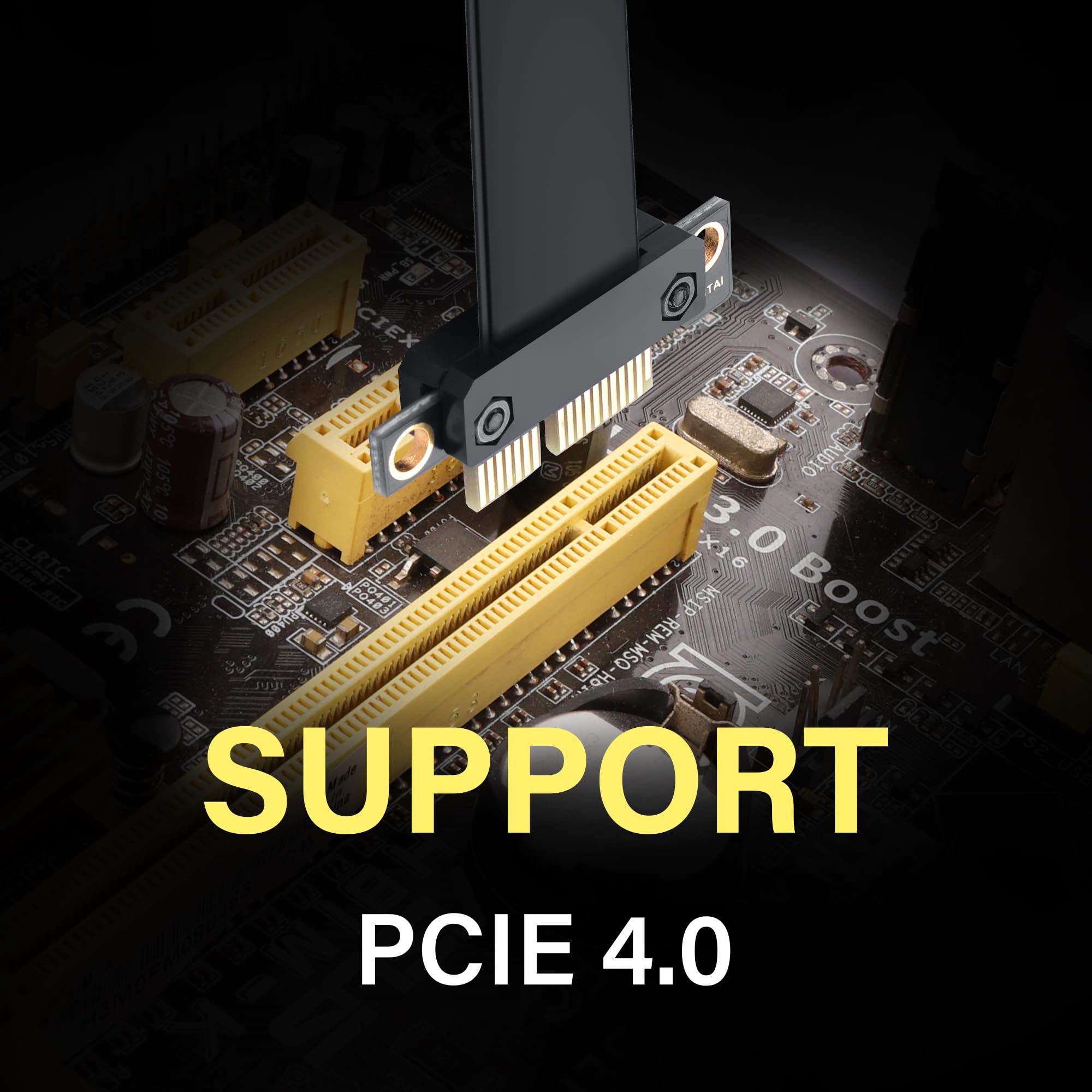 SinLoon Cavo riser PCIe 4.0 X1 180 gradi PCI-E 1X maschio a femmina, cavo di prolunga riser - 1818 (5 cm)