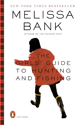 Book cover of a girl walking in a snow-hat, a red coat, and rain boots.