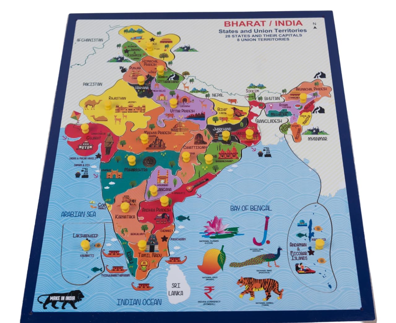 See full amazon price history chart for WISH GENIE Wooden Indian Map Puzzles with Knobs States & Union Territories Geographical Puzzle Game Educational Toy & Learning Aid Toy with Fun Jigsaw Puzzle Political Map of India for Kids WISH GENIE Wooden Indian Map Puzzles with Knobs States & Union Territories Geographical Puzzle Game Educational Toy & Learning Aid Toy with Fun Jigsaw Puzzle Political Map of India for Kids (B0DB5R4SNS) Amazon Price History, Amazon Price Tracker