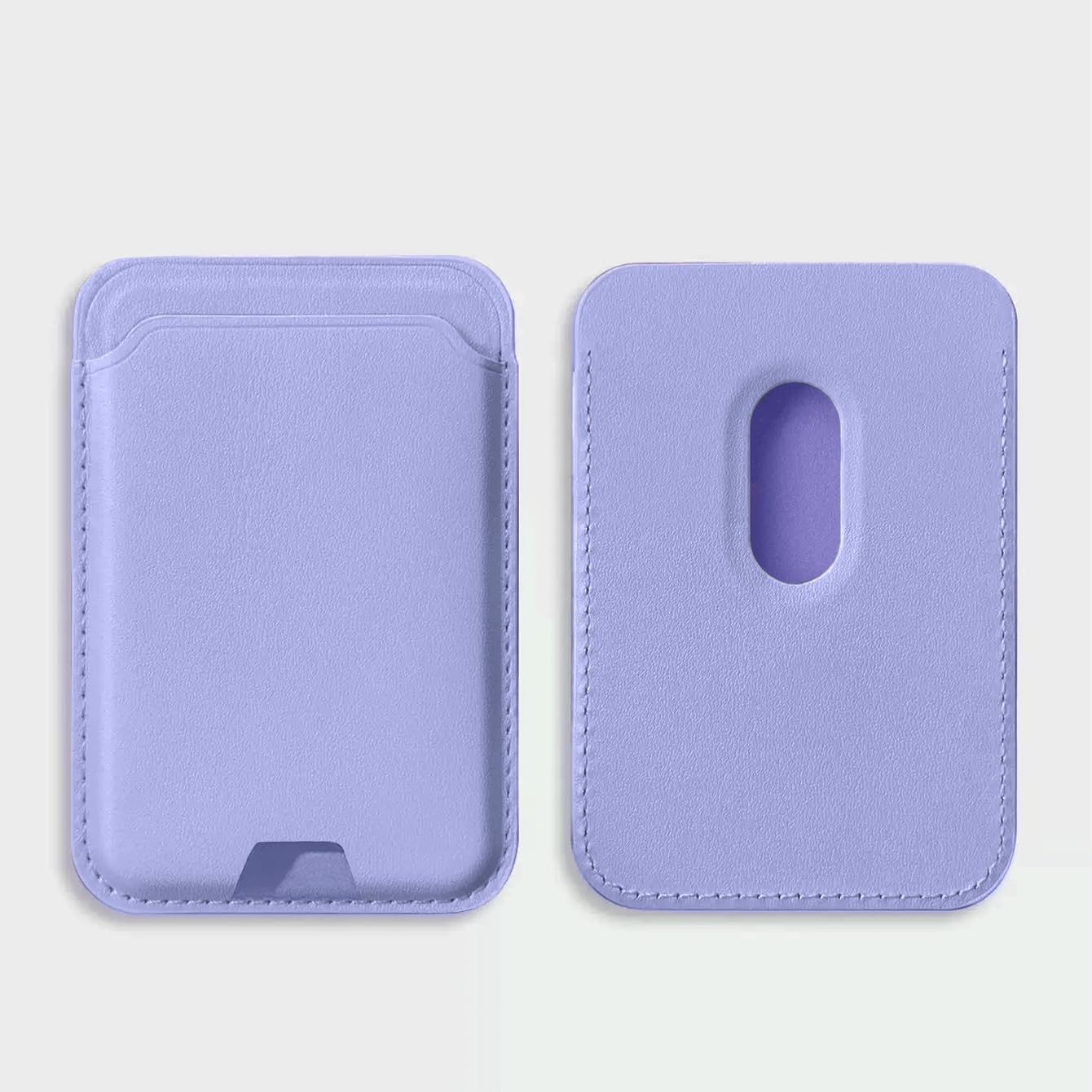 Slim Magnetic Card Wallet Compatible with MagSafe for iPhone 12-17 Series (Purple)