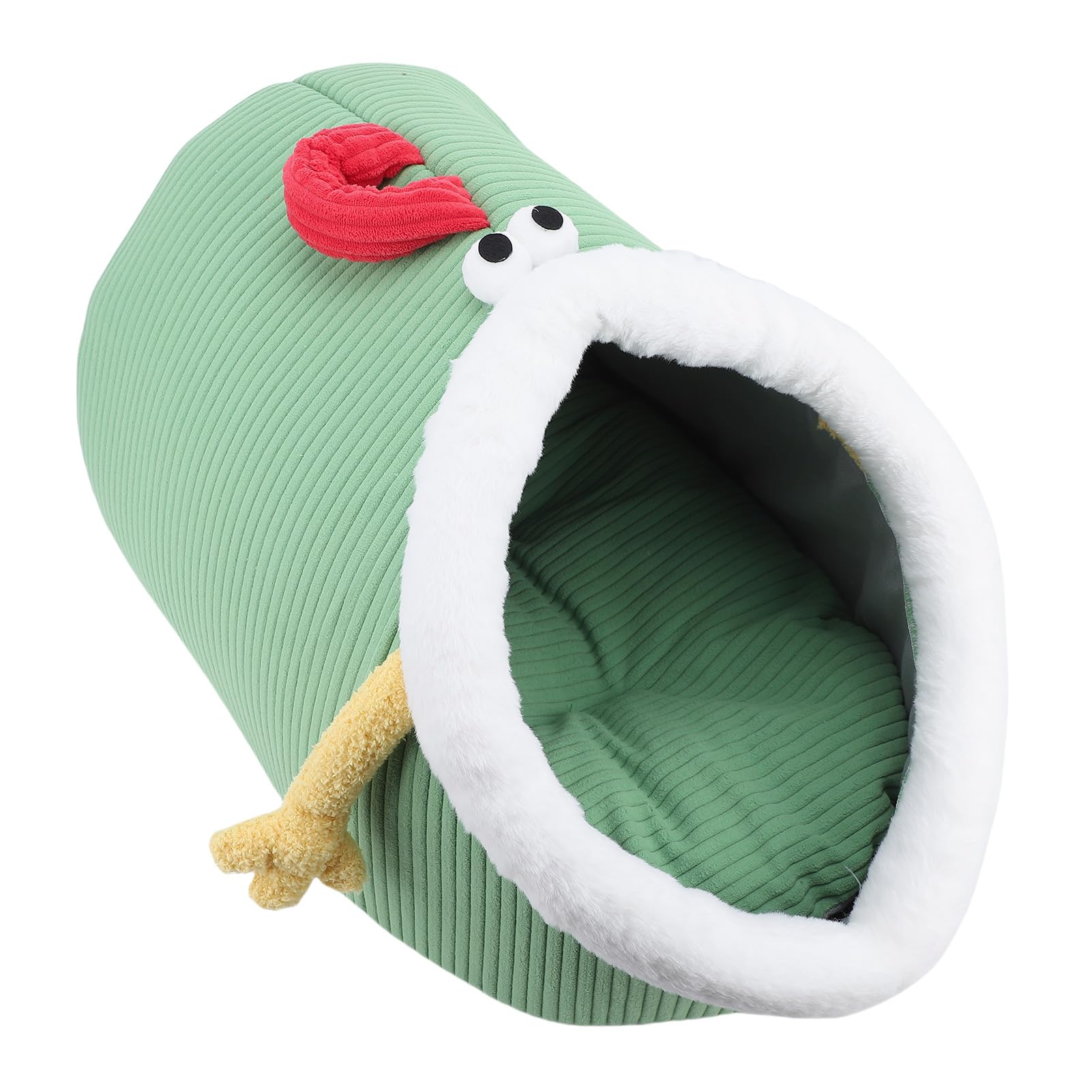 SIXRUN Cama Cueva para Gatos, Casa Semicerrada con Aislamiento Cálido para Perros Pequeños y Gatos, Terciopelo de 22,44x15,75x12,20 Pulgadas