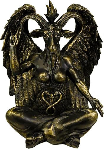 Kaying Baphomet Divina Cabra de Mendes Cabra Sabática Solve Et Coagula Estatua Iglesia de Satanás Ídolo de cabra sabático Baphomet Estatua de resina