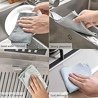 Vista 3 de Paquete de 10 paños de limpieza a nanoescala, paño fácil de limpiar, paño de limpieza de microfibra, paños de limpieza a nanoescala sin rayas, paño