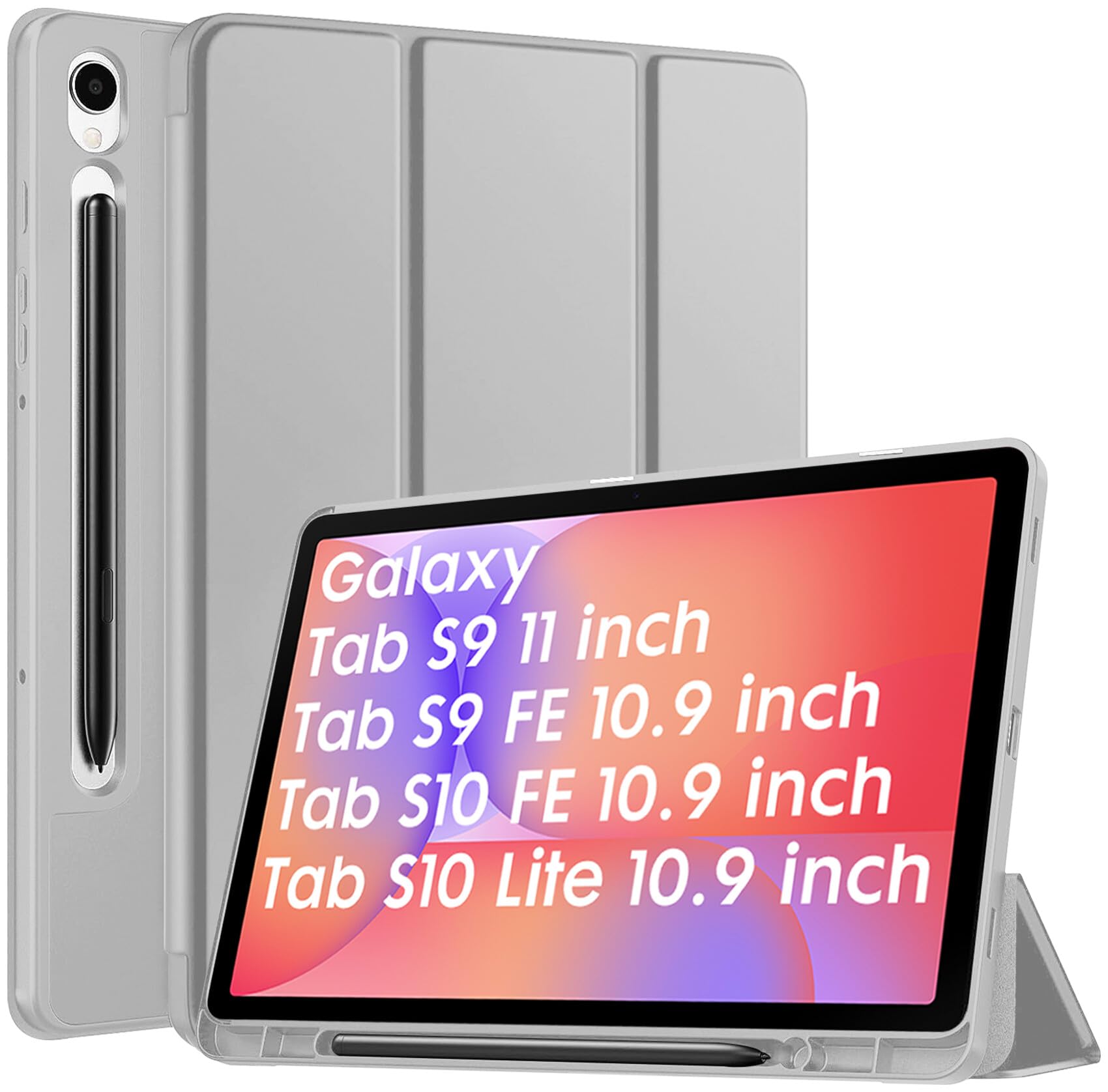 Robustrion Cover for Samsung Galaxy Tab S10 Lite 10.9" / Tab S9 FE/Tab S10 FE/Tab S9 11" with [S Pen Holder], Flip Case for Samsung Tab S10 Lite /S10/S9 FE Tablet Cover [Auto Sleep Wake] - Black — Amazon image 21