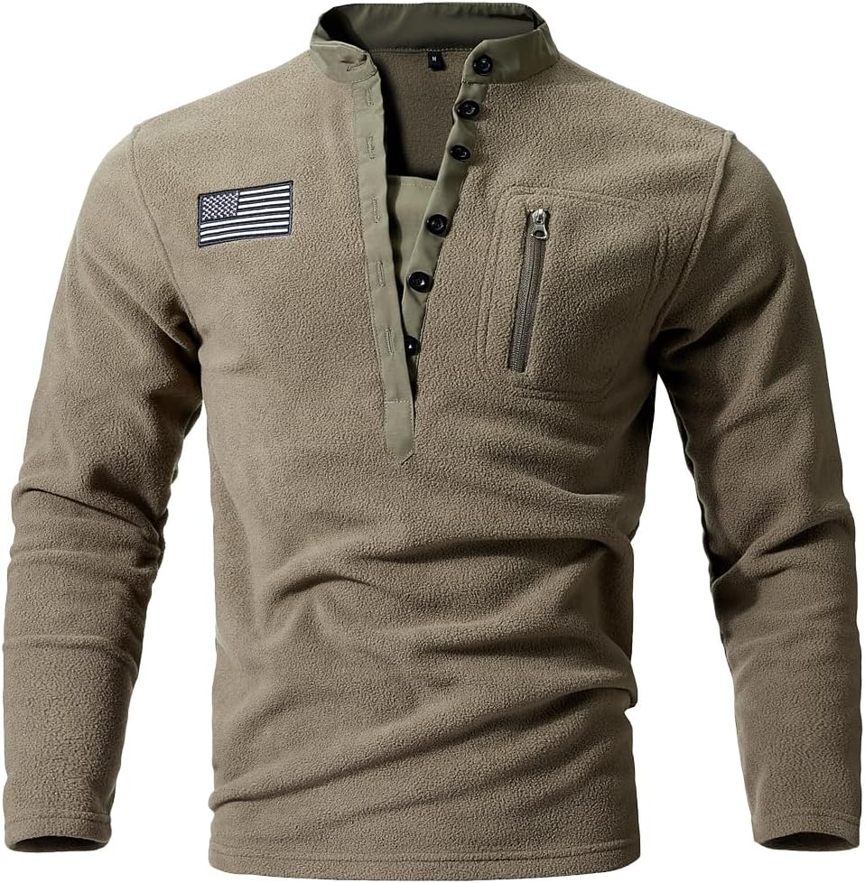 HARGLESMAN Mens Fleece Sweatshirts American Flag Patriotic Tactical Pullover - Image 3
