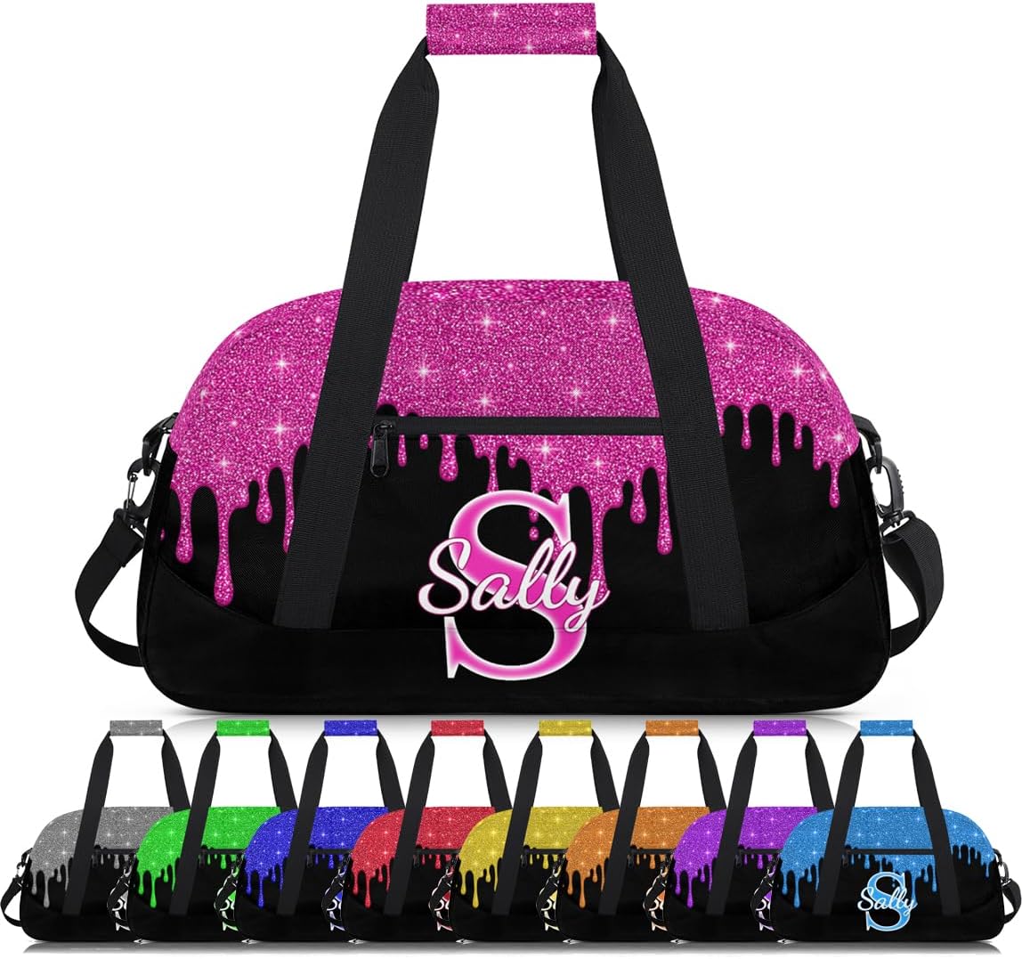 Personalized Ballet Bag Customized Duffel Bag Custom Weekender Overnight Travel Bags Dance Sport Gym Bags Gymnastics Carry On Tote