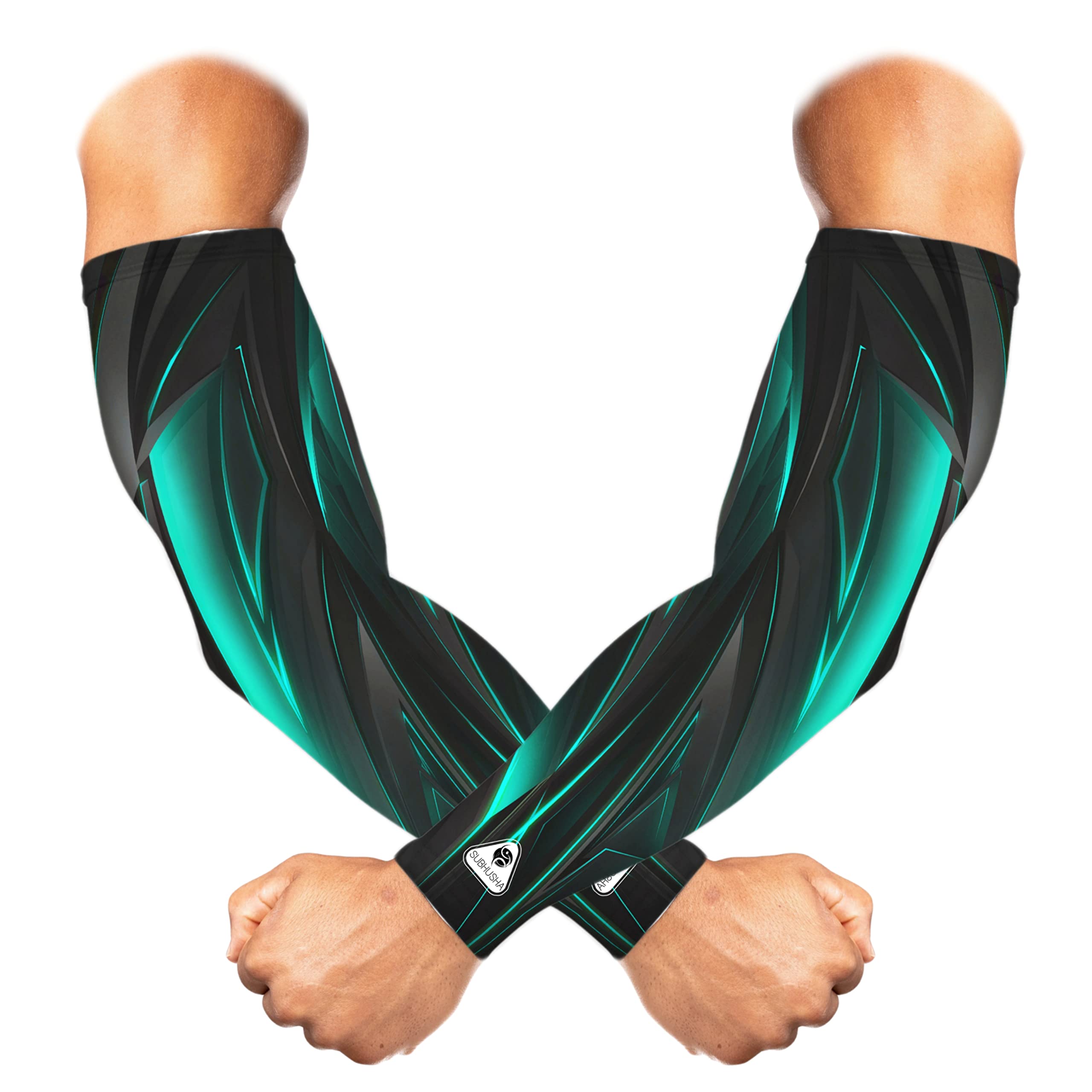 SUBHUSHA Arm Sleeve Unisex Sports Compression Sun Protection UV UPF 50 Cooling Sleeve Tattoo Cover Up Men & Women Cycling Cricket Biking Riding Golf Football Basketball & Running DP13-image-18