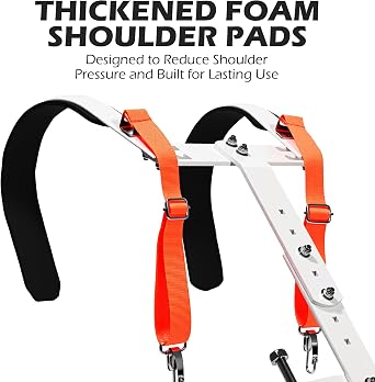 KZU Marching Snare Drum Harness Strap, Adjustable Bass Drum Shoulder Belt Strap with Mounting Accessories for Marching Bands, Parades Musical Performances Easy to Install (White)