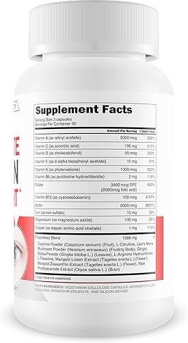 Miniatura 2 de Ultimate Vision Support - Nuestro mejor suplemento de fórmula mejorada para la vista, suplementos de vitamina A de luteína y zeaxantina, suplemento