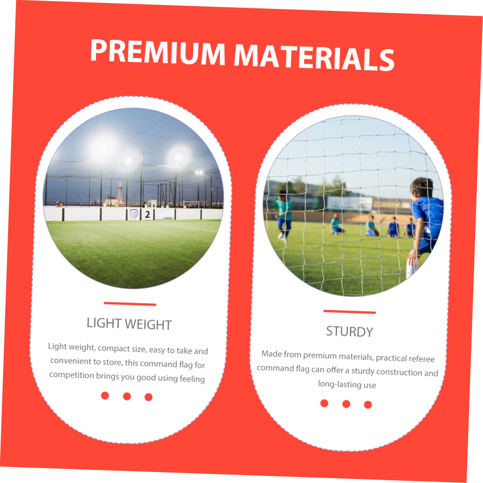 Toddmomy Competition Signal Flags Referee Hand Flags for Football 3 Flashlight Comfort Grip Random