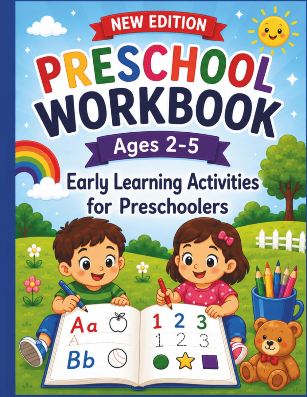 Preschool Workbook for Kids 2-5: Alphabet, Numbers, Counting, Shapes, and Early Math Skills: Early Learning Activities for Preschoolers