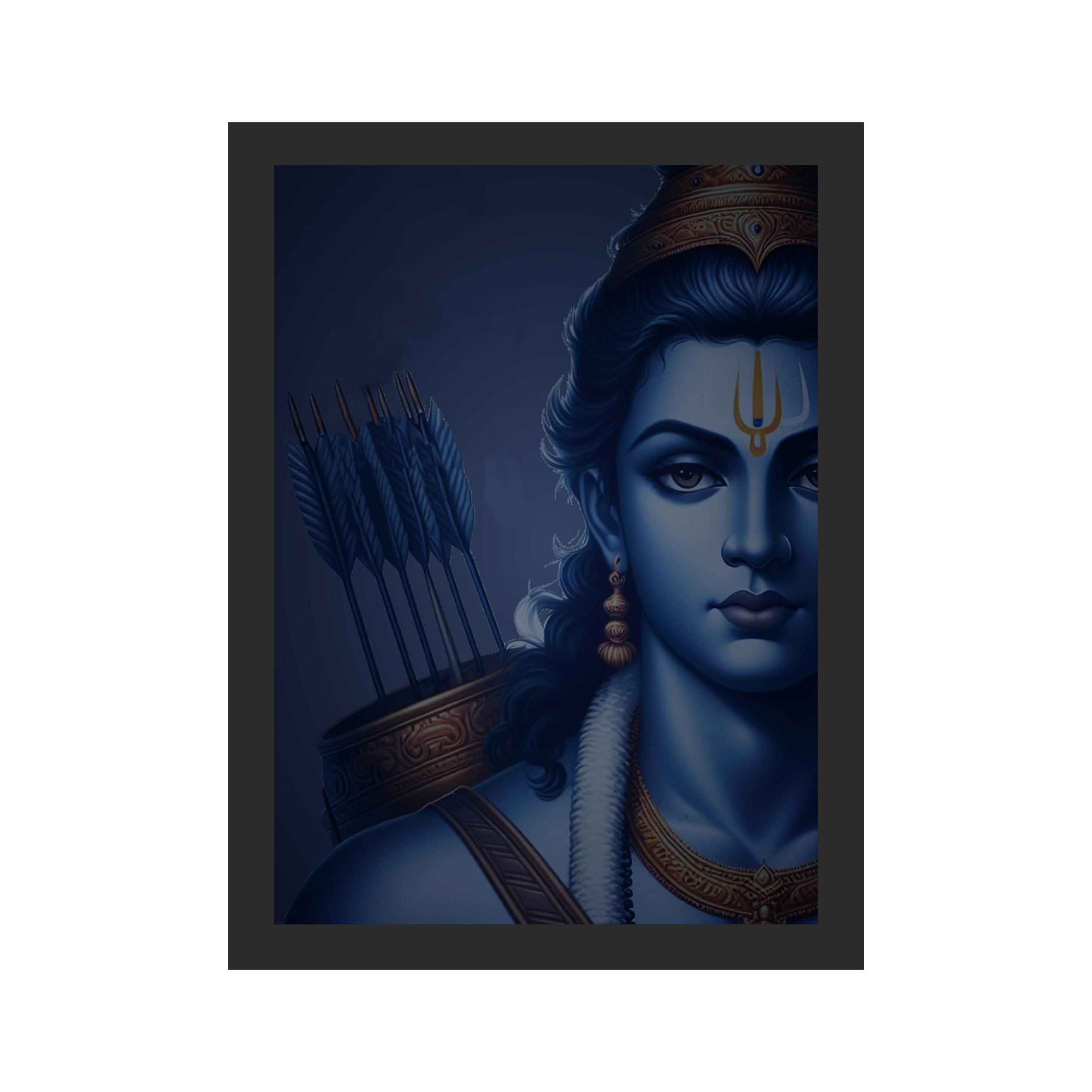 Lord Ram: Divine Serenity Portrait, 36x48 Inches