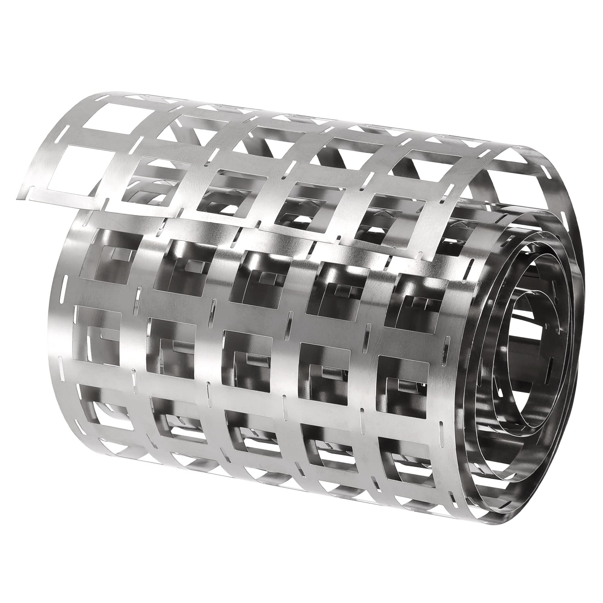 MECCANIXITY 1 Roll 1m Nickel-Plated Steel Strip, Connecting Plate Steel Tape for Battery and Spot Welding, 107.5x0.15mm(WxT)