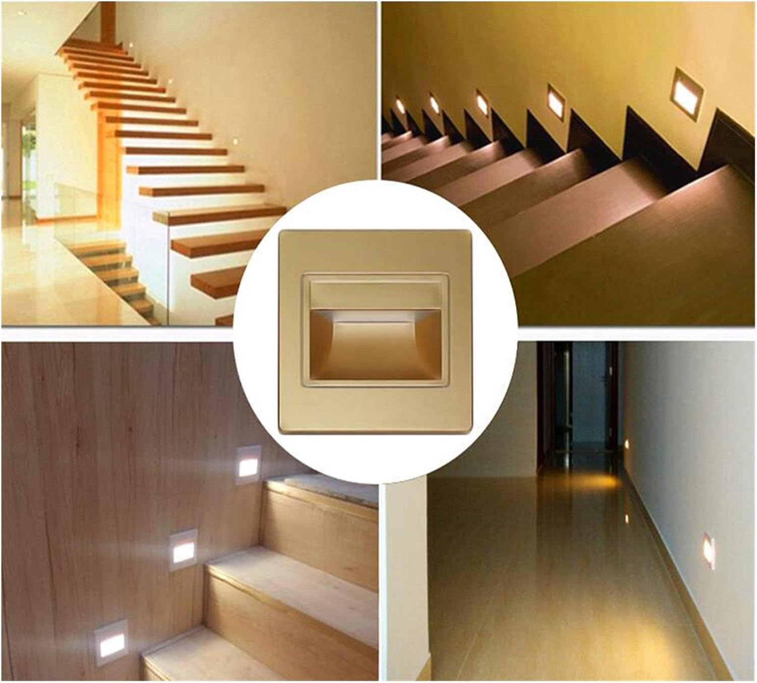 3W LED COB Wall Light Modern LED Footlight Stair Lights LED Step Light Night Lamp Recessed with Silver White Gold (Colour: Black Warm White Size: 3W) (Silver with Box Warm White 1.5W)