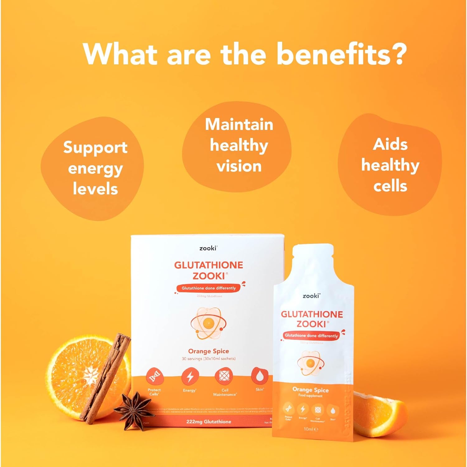 Zooki 222mg Liposomal Glutathione Liquid Sachets | Ecuador