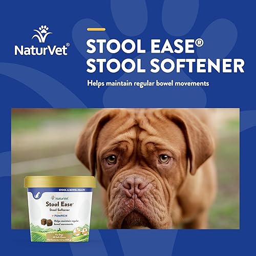 Miniatura 4 de NaturVet  Facilidad de heces para perros  40 masticables suaves  Ayuda a mantener movimientos intestinales regulares  Mejorado con pulpa de