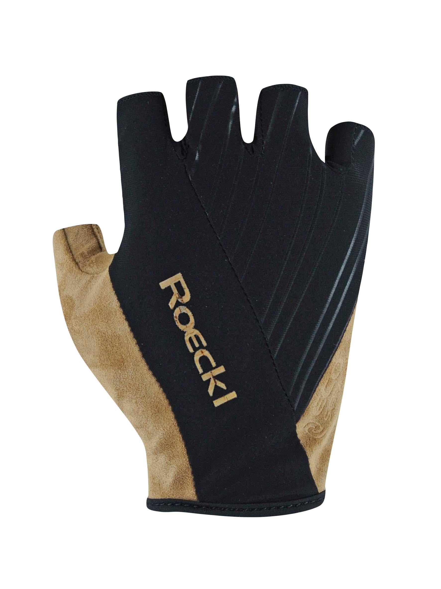 Roeckl Iseler Fahrrad Handschuhe Kurz, Schwarz – Größe 8.5, Mit Gel-Polsterung, Atmungsaktiv, Reflektierend, Für Mountainbike & Trail