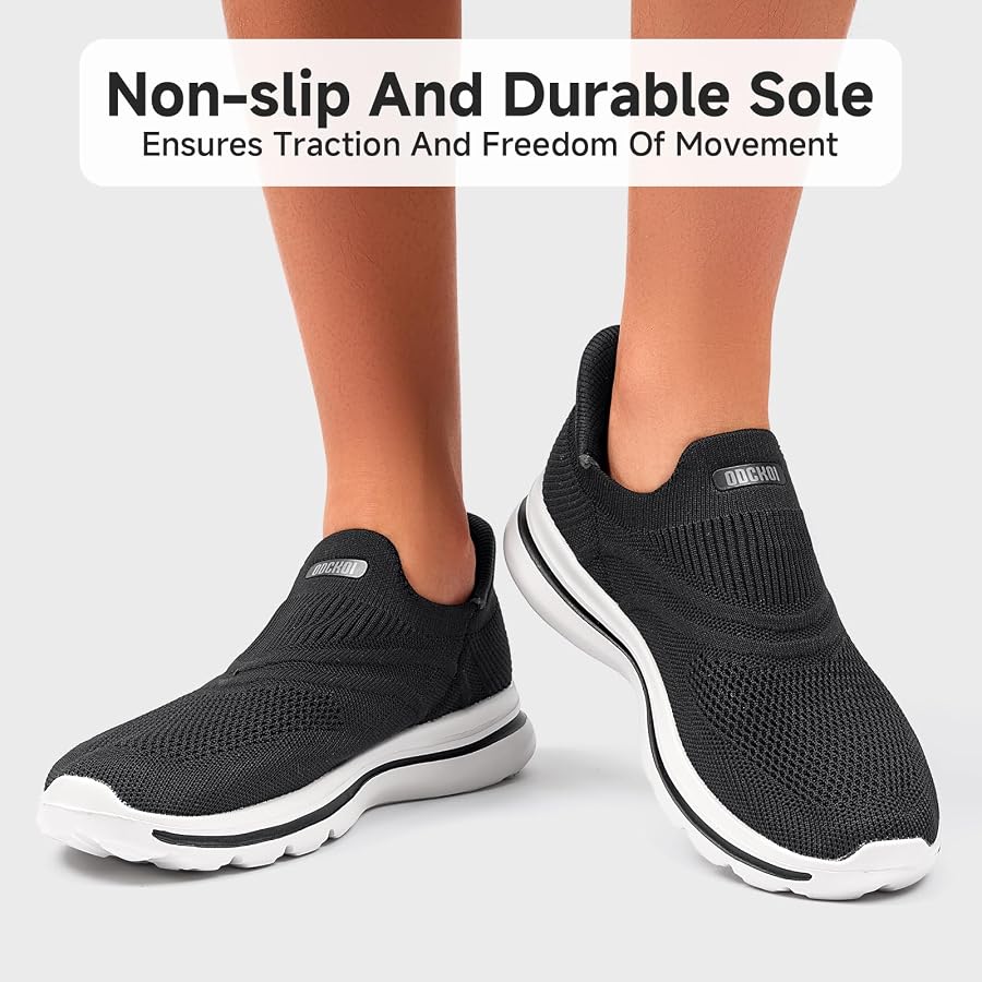 ODCKOI Baskets Homme Slip-On Sans Lacets Respirantes Légères - Chaussures Sport Running Fitness Antidérapantes Confortables