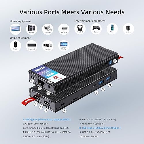 Miniatura 15 de MeLE PCG02 Mini PC Stick sin ventilador, J4125 8 GB 128 GB Escritorio Computadora Stick,Soporte WiFi 4K HDMI PXE desbloqueado Bios, Micro PC Auto