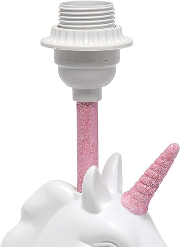 Miniatura 6 de Simple Designs LT1078-PNK - Lámpara de mesa de unicornio con purpurina brillante, color rosa