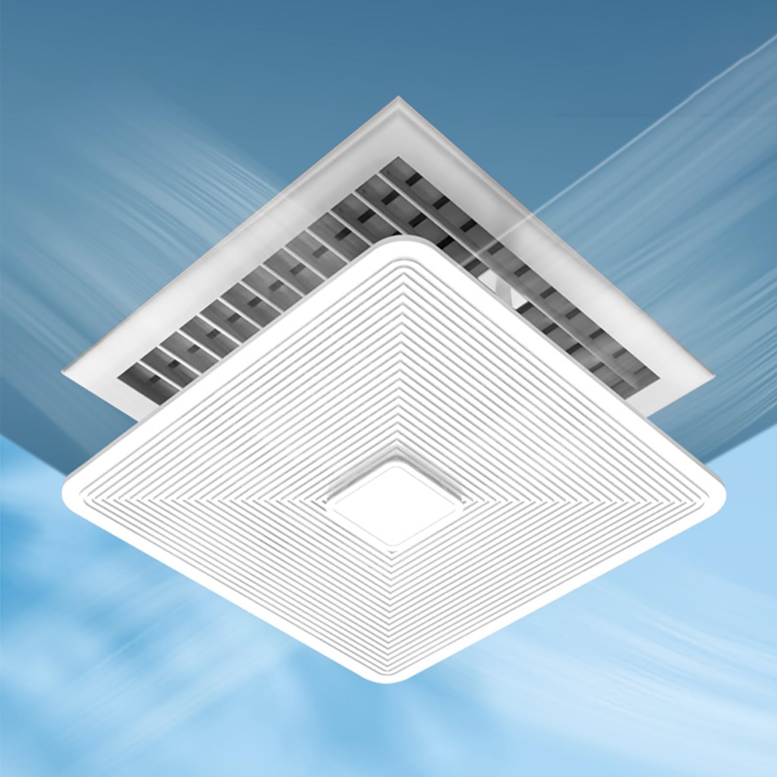 Scumlovy Air Vent Deflector, Adjustable, Deflector Square Ceiling Register Deflectors, with Hook(45x45cm/18x18in)
