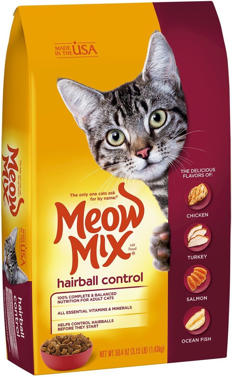Meow Mix Hairball Control, 3.15-Pounds (Pack Of 3)