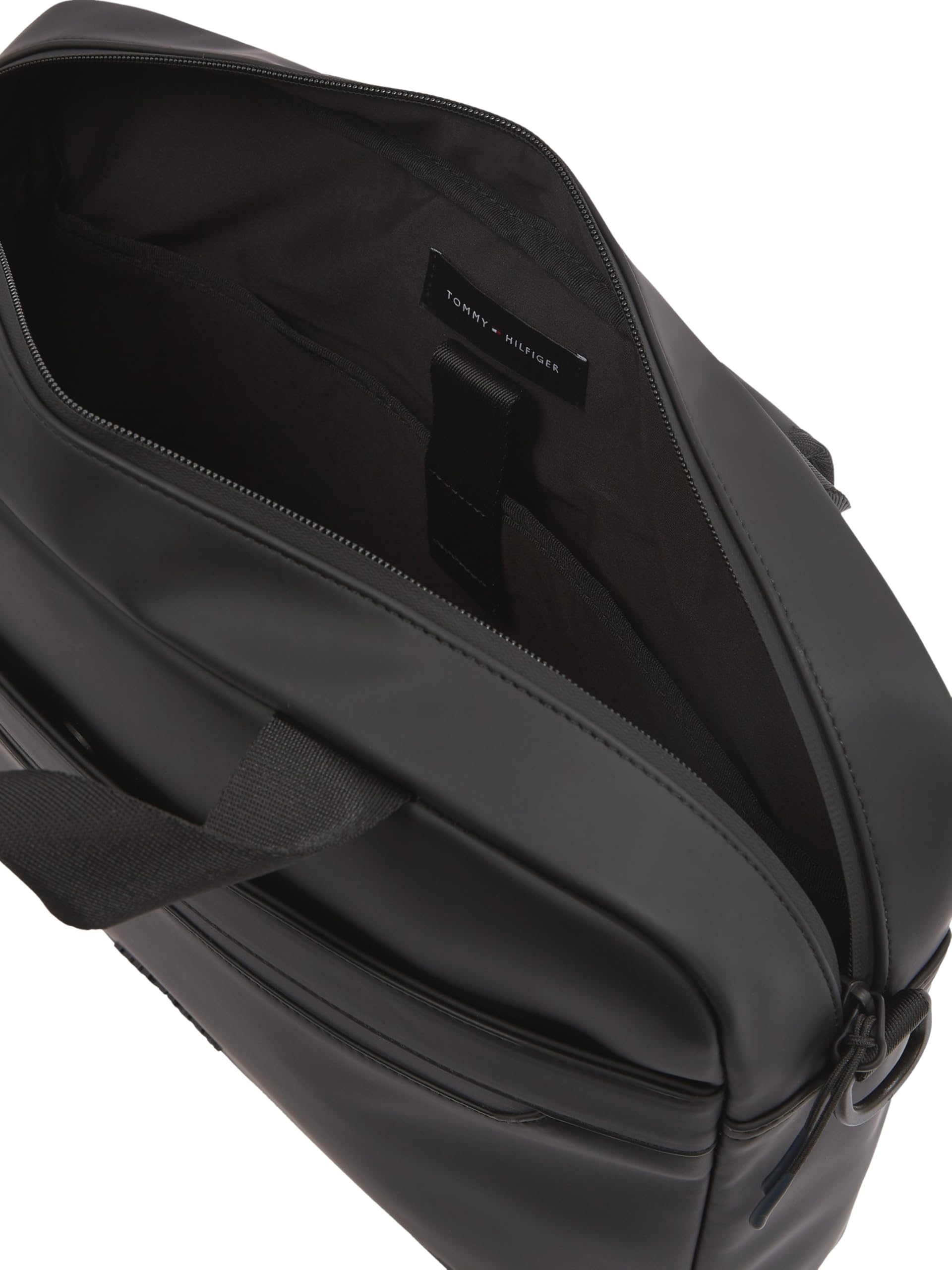Tommy Hilfiger Sac pour Ordinateur Portable Homme Seasonal Bandoulière Amovible, Noir (Black), Taille Unique
