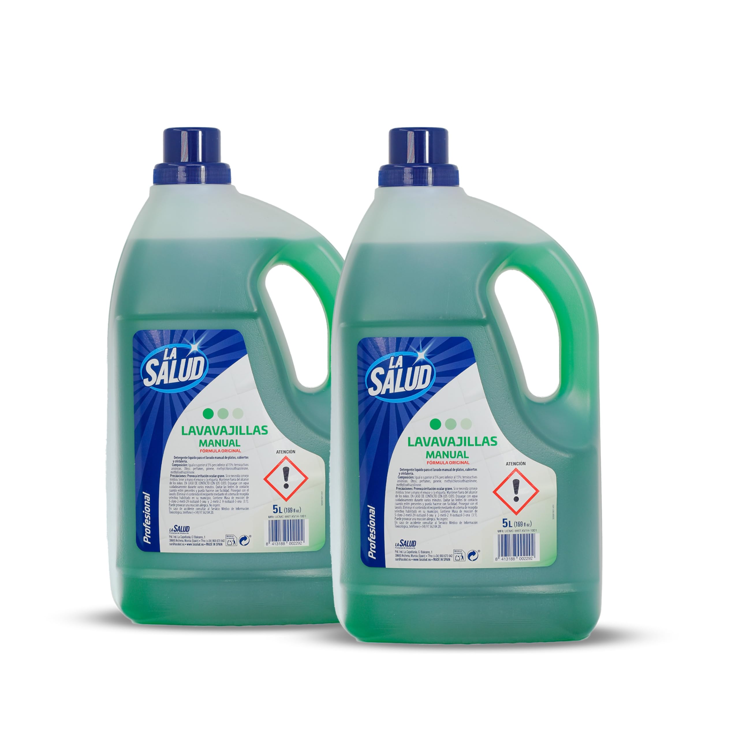 Lavastoviglie manuale La Salud Profesional 20 L | Detersivo liquido per lavaggio a mano | Formula originale per stoviglie