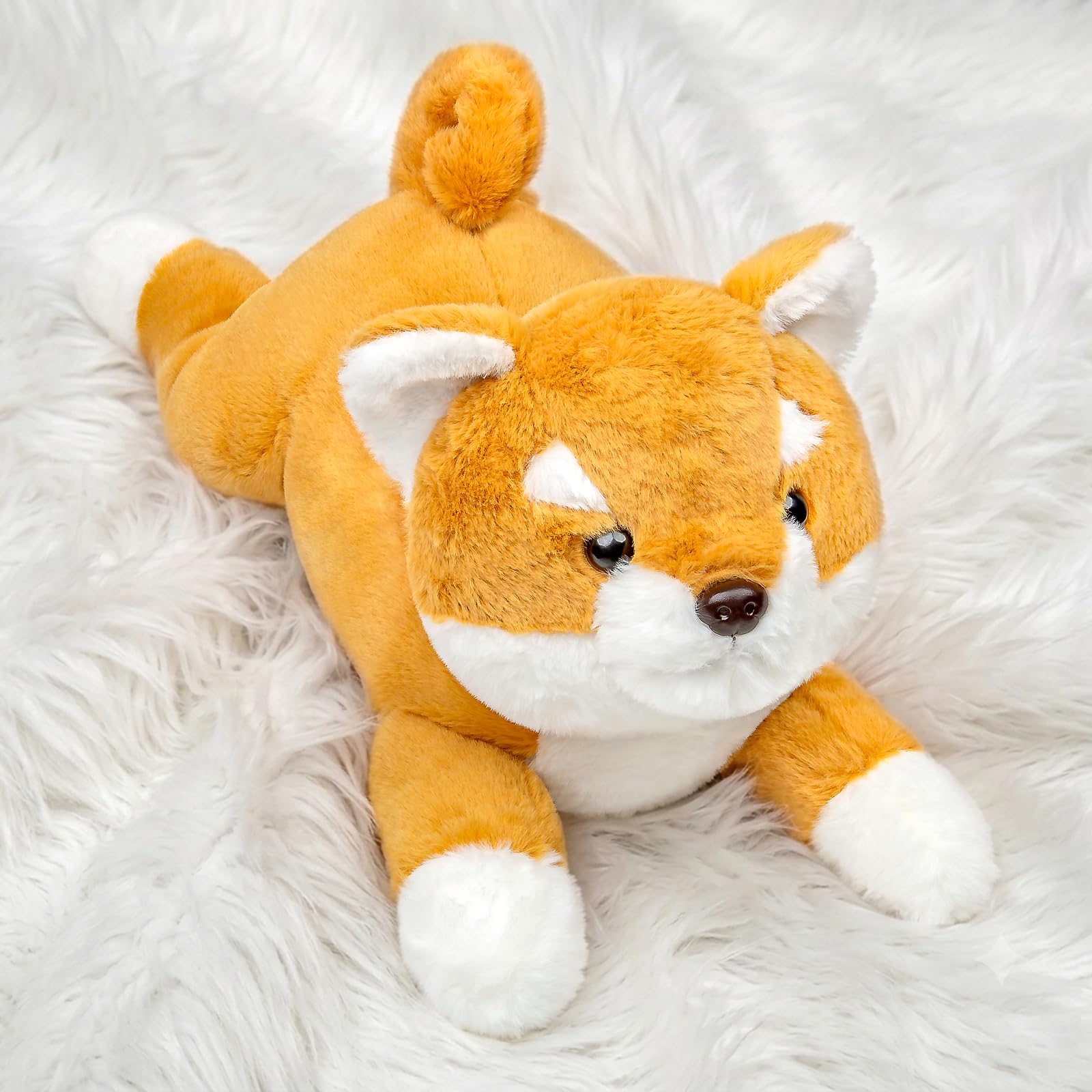 RLOMUTE Weighted Stuffed Animals Dog Plush, Heatable Coolable, 4.4lb, 50cm