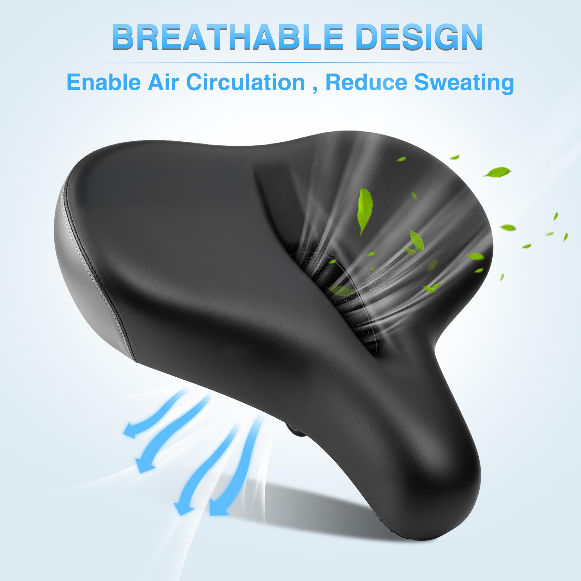 Bike Seat ZUKKA Comfortable Oversized Bicycle Saddle Extra Wide