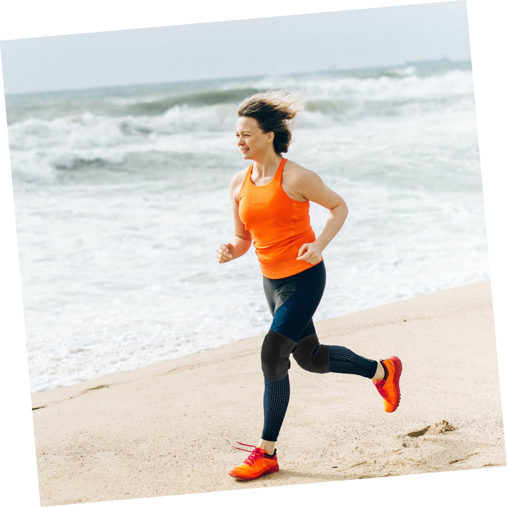 HAPINARY Knee Booster 1 Pair Kneepads Adjustable Patella Style Running Breathable Lightweight