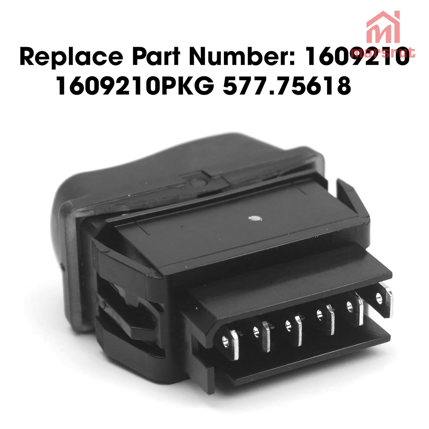 Power Window Switch Button 1609210PKG Compatible with Peterbilt Truck, Passenger Side Switch 6 Pin, Replace 1609210 1609210PKG 577.75618, Replacement Accessories