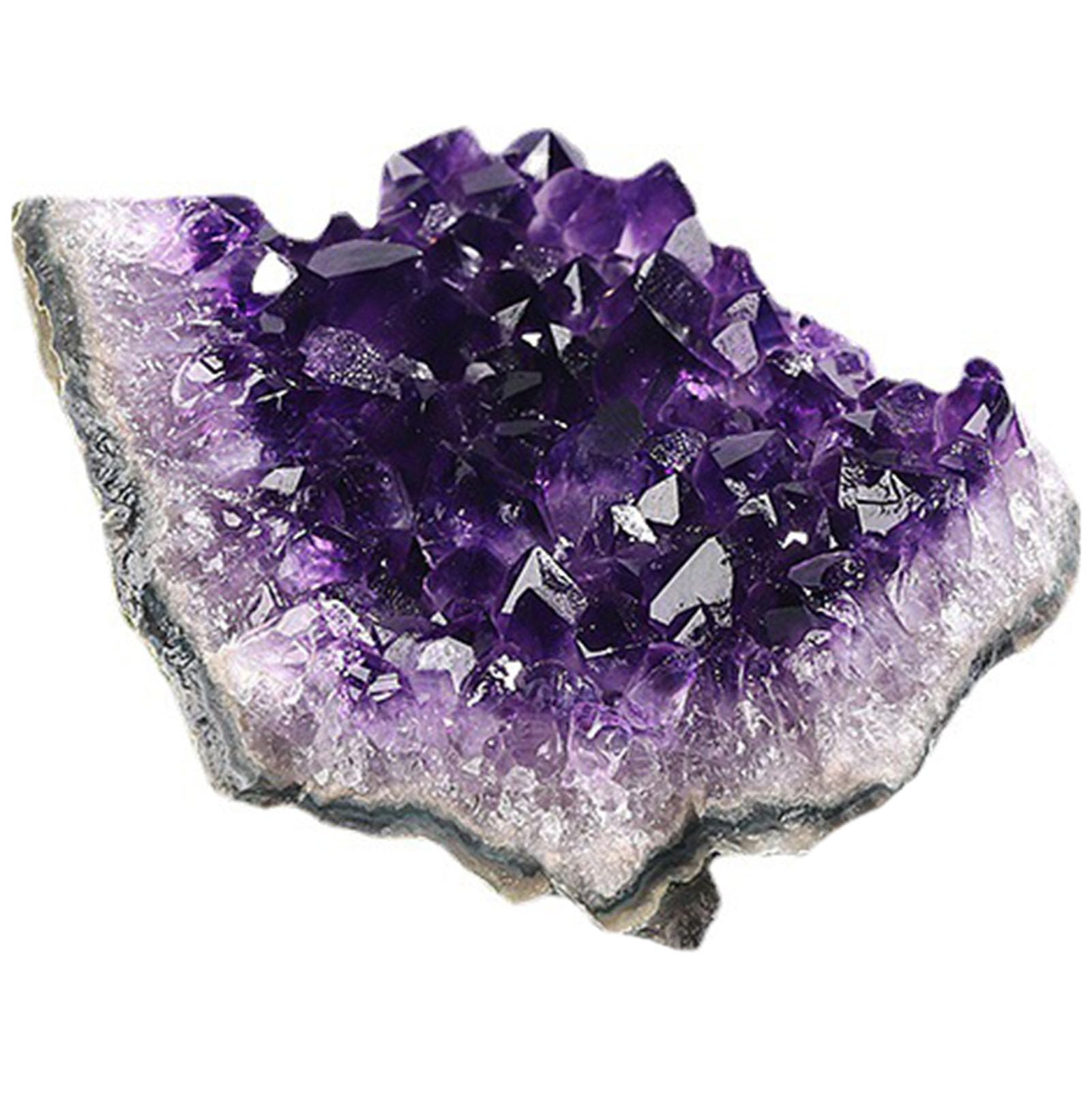 Zooeelly Natural Raw Amethyst Crystal Cluster Purple Geode Healing Stone,200G
