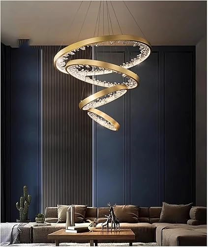 Miniatura 8 de Modern Dining Room Lamparas Decoracion Hogar Moderno Smart Pendant Lights Decoration Salon Chandeliers for(Warm White,5 Rings) Blanco