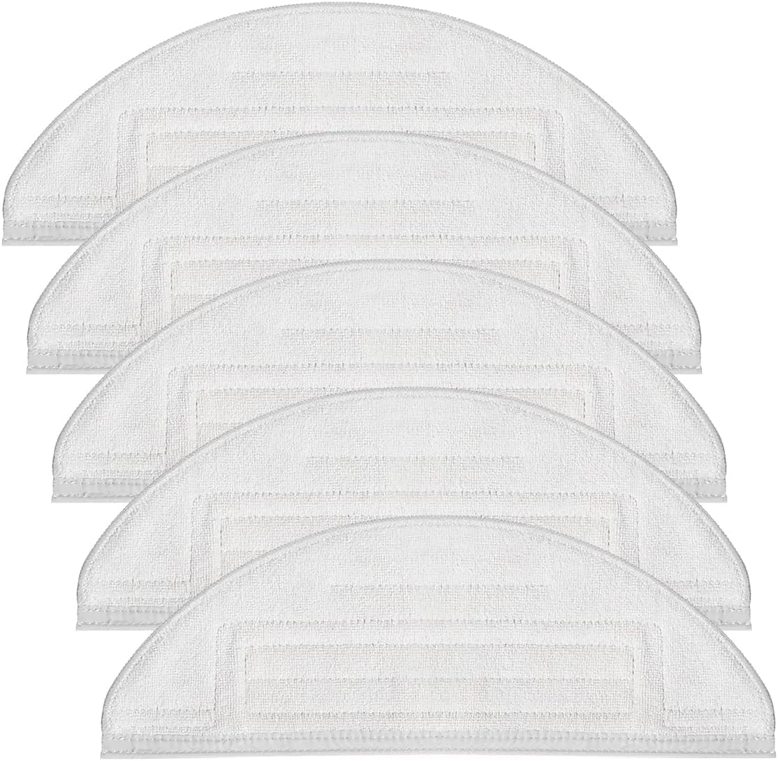 Home Times Vacuum Mop Replacement Pads For Roborock S8/S8+/ S7 MaxV Plus/ S7 MaxV Ultra/ Reusable Hard Floor Cloth Expert Wet Replacement Microfiber Soft Pad (5 Mop Pads)