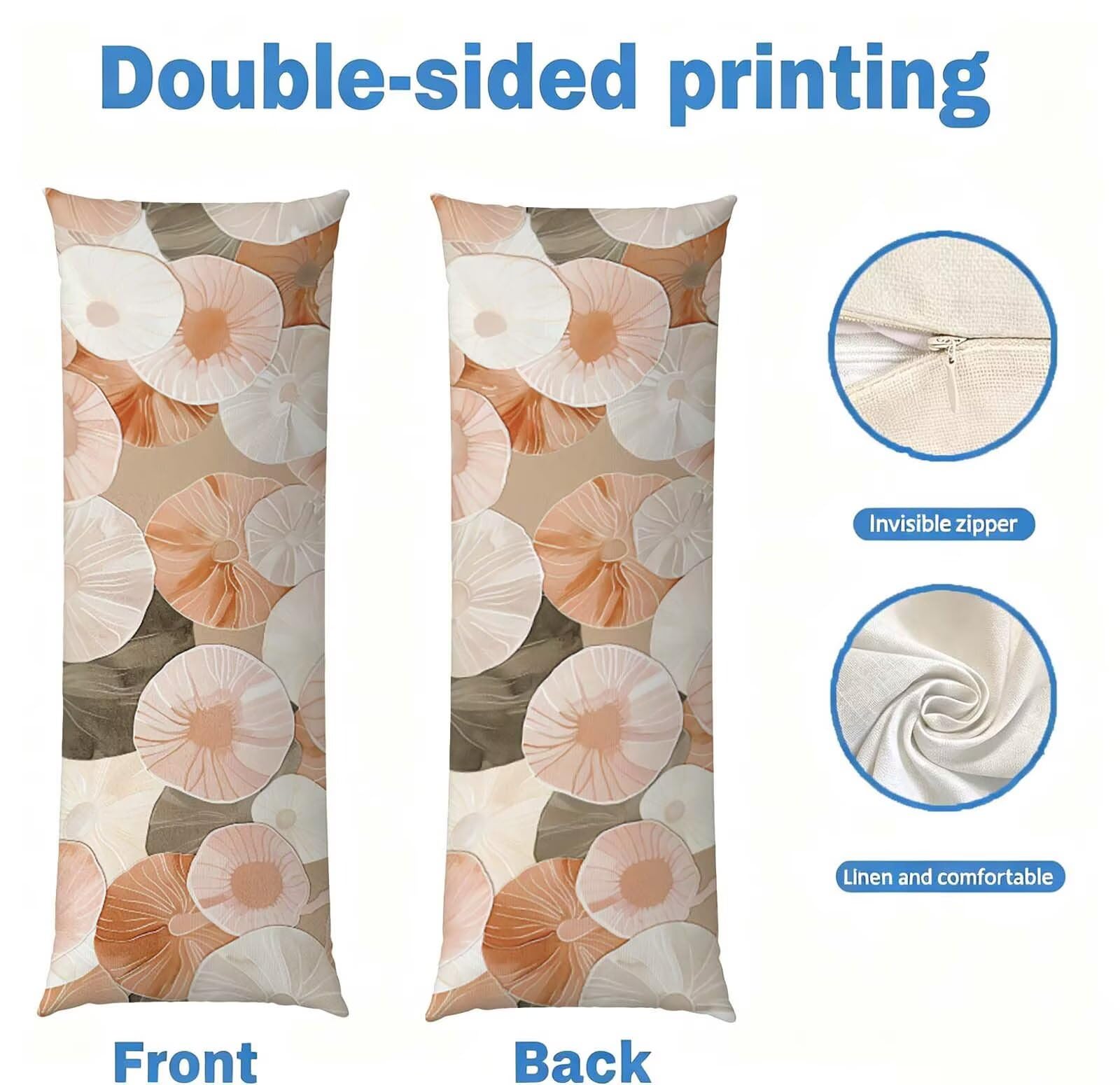 Fodera Cuscino 50 x 150 cm, Nordic-10 Lino Copricuscini Letto, | con Invisibile Cerniera, Morbida e Traspirante, per Biancheria da Letto, Divano, chi Dorme Sul Fianco Geometria-3 j-25
