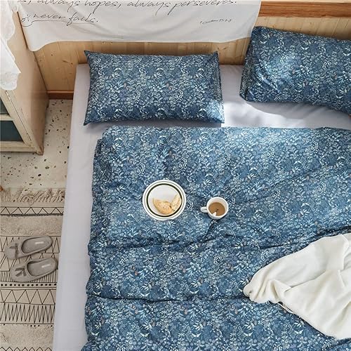 Miniatura 38 de Vm Vougemarket - Juego de edredón con volantes tamaño Twin XL, edredón floral de rosas rojas, juego de cama romántico de microfibra suave, edredón