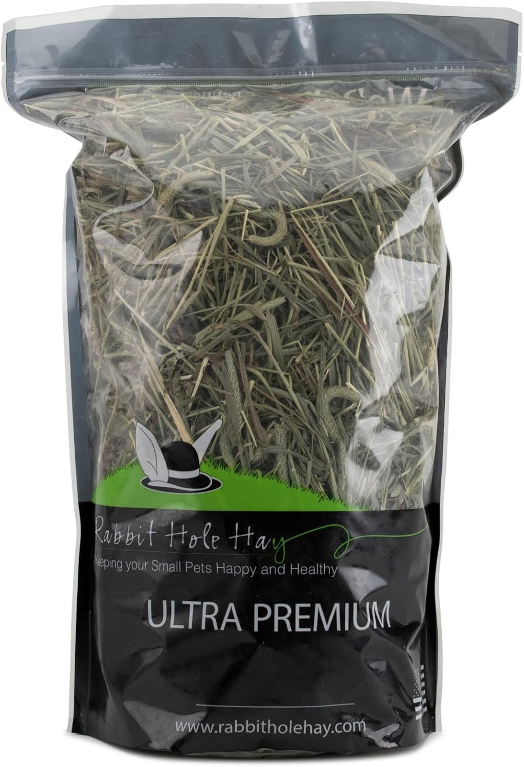 Rabbit Hole Hay Ultra Premium, Hand Packed Medium Timothy Hay for Your Small Pet Rabbit, Chinchilla, or Guinea Pig (24oz)