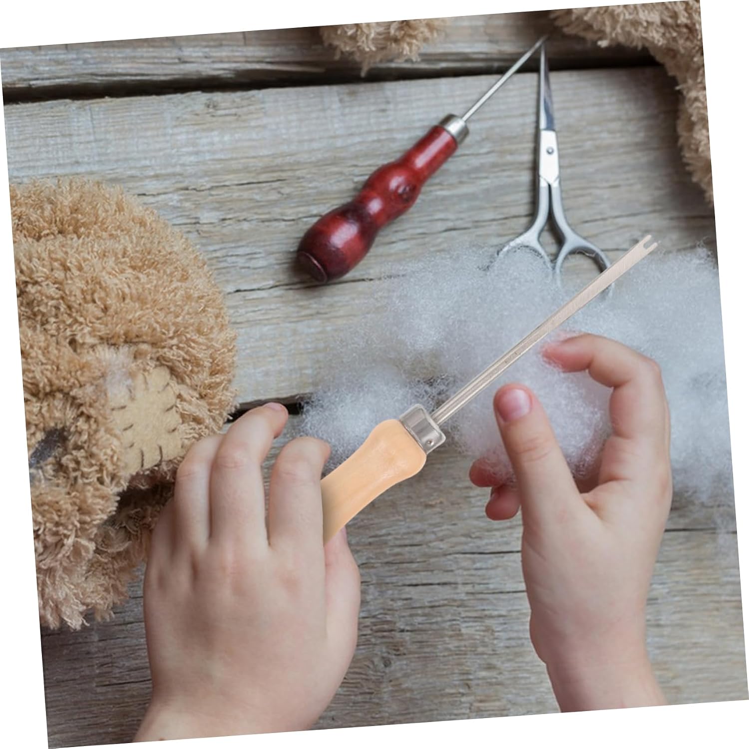 TEHAUX 4pcs Craft Stuffing Tool with Handle for Doll Making and Plush Filling Ergonomic Design for Efficient Stuffing and Versatile Sewing Craft Supplies