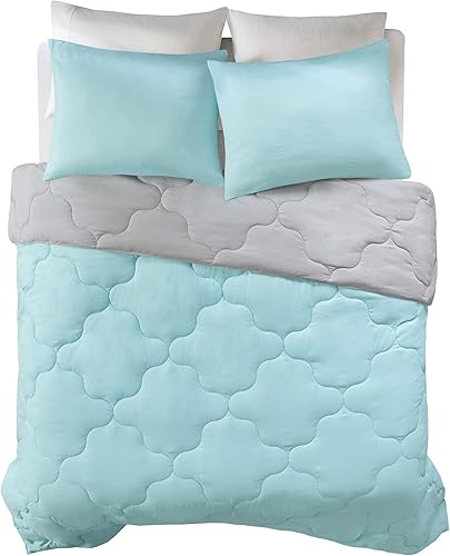 Miniatura 9 de Comfort Spaces Juego de edredón tamaño individual, edredón reversible elegante de cuadrilófilo, para todas las estaciones, juego de ropa de cama de